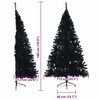 vidaXL Artificial Pre-lit Christmas Tree Black 180 cm PVC