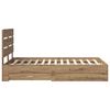 vidaXL Bed Frame with Drawer Artisan Oak 120 x 190 cm Engineered Wood