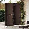 vidaXL Room Divider Folding Manual Brown 195 x 180 cm Poly Rattan