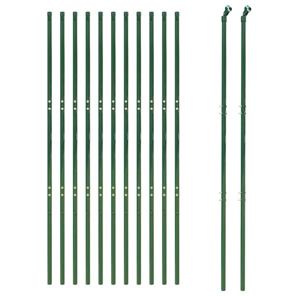 vidaXL Wire Mesh Fence Green 2.2x25 m Galvanised Steel