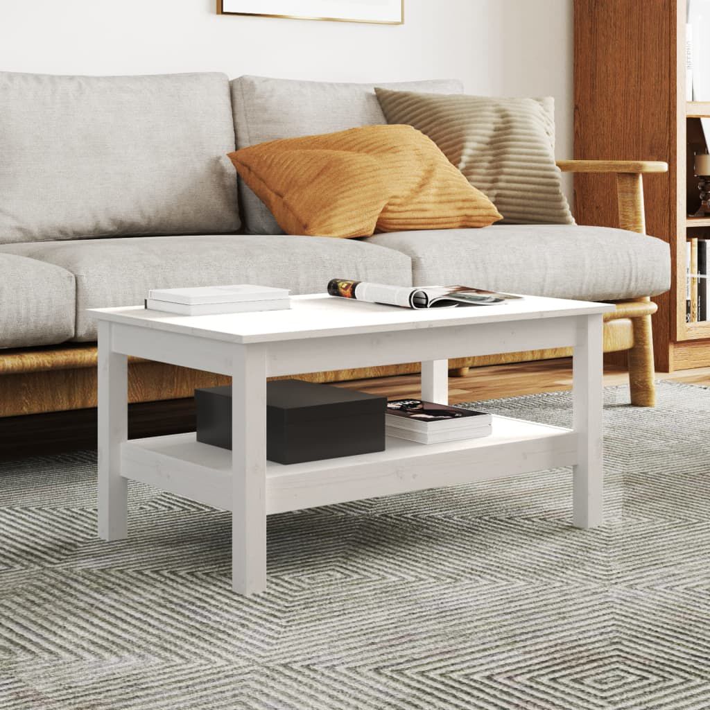 vidaXL Coffee Table White 80x50x40 cm Solid Wood Pine vidaXL
