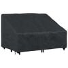 vidaXL Garden Bench Cover Black 130 x 95 x 40 / 80 cm 420D Oxford Fbric