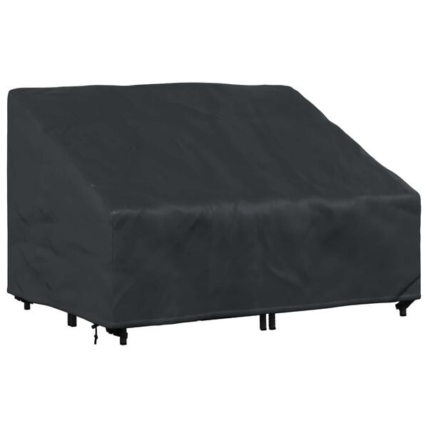 vidaXL Garden Bench Cover Black 130 x 95 x 40 / 80 cm 420D Oxford Fbric