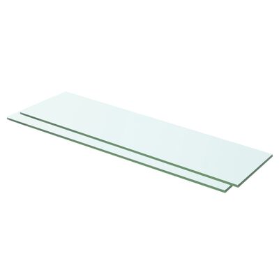 vidaXL Shelves 2 pcs Panel Glass Clear 60x12 cm