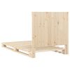 vidaXL Bed Frame without Mattress with Headboard 100x200 cm Solid Wood