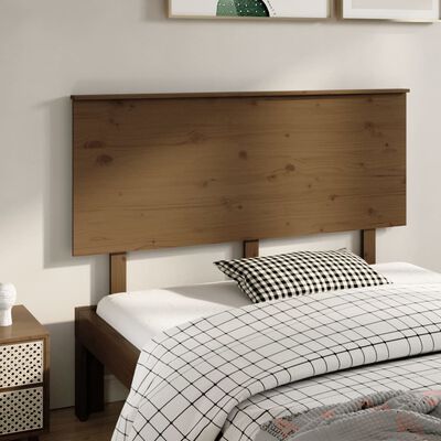 vidaXL Bed Headboard Honey Brown 144x6x82.5 cm Solid Wood Pine
