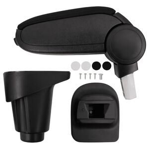 vidaXL Car Armrest for Fiat 500L (2012) Black 14x35x(37-53) cm ABS