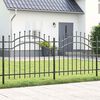 vidaXL Garden Fence Grey 240 x 140 cm Powder-coated steel