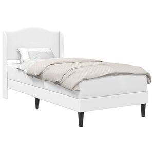 vidaXL Bed Frame with Headboard White 90 x 190 cm Faux Leather