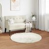 vidaXL Faux Sheepskin Rug Tafalla White &Oslash; 120 cm Polyester