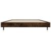vidaXL Bed Frame without Mattress Smoked Oak 90x190 cm Single Engineered Wood