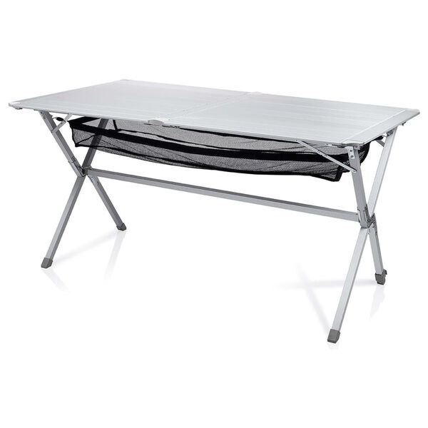 Campart Travel Camping Roll-Up Table Michigan Aluminum 140x80x70 cm
