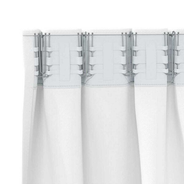 vidaXL Blackout Curtains with Rings 2 pcs Pure White 245 x 140 cm