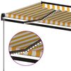 vidaXL Manual Retractable Awning with LED 500x300 cm Yellow and White