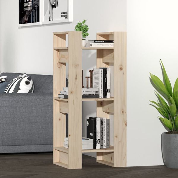vidaXL Book Cabinet/Room Divider 41x35x91 cm Solid Wood Pine