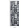 vidaXL Runner Rug BCF Grey with Block Pattern 100x300 cm