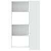 vidaXL Corner Bookcase 4-Tier White 85x85x140 cm Engineered Wood