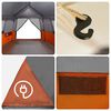 vidaXL Instant Tent ALTA Grey and Orange 458 x 458 x 230 cm Steel