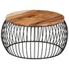 vidaXL Coffee Table Ø68 cm Solid Acacia Wood