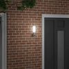 vidaXL Outdoor Wall Light Silver 12 x 7.5 x 29 cm Stainless steel