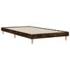 vidaXL Bed Frame without Mattress Smoked Oak 100x200 cm Engineered Wood