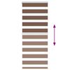 vidaXL Zebra Blind Brown 55x100 cm Fabric Width 50.9 cm Polyester