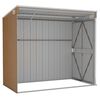 vidaXL Wall-mounted Garden Shed Brown 118x194x178 cm Galvanised Steel