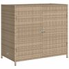 vidaXL Garden Storage Cabinet Beige 83x45x76 cm Poly Rattan