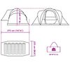 vidaXL Family Tent Dome 6-Person Brown Waterproof