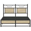 vidaXL Bed Frame without Mattress Sonoma Oak 120x190 cm Small Double Engineered Wood