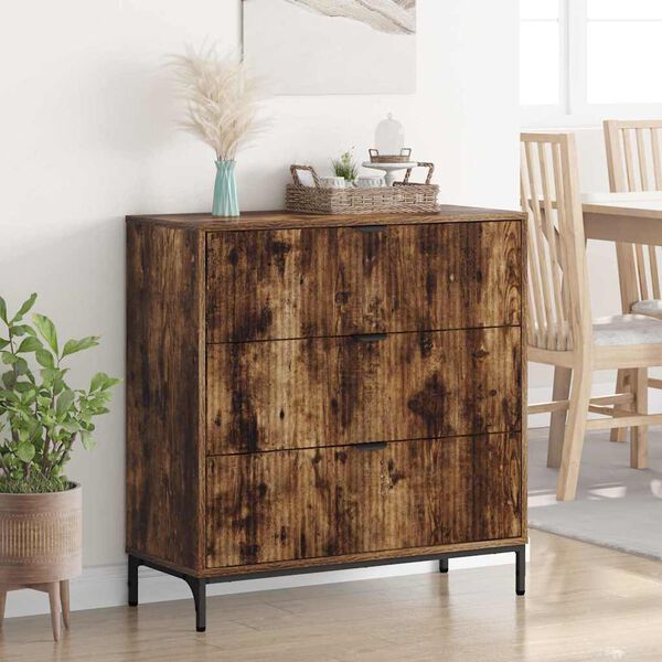 vidaXL Sideboard Smoked Oak 79.5 x 33 x 82 cm Engineered Wood