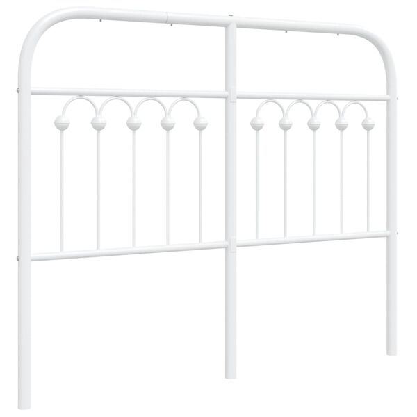 vidaXL Metal Headboard White 120 cm