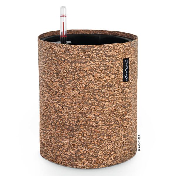 LECHUZA Planter TRENDCOVER 23 Cork ALL-IN-ONE Dark Natural