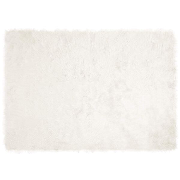 vidaXL Faux Sheepskin Rug Tafalla White 140 x 200 cm Polyester