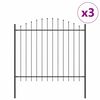 vidaXL Garden Fence WOERDEN 3 pcs 170 x 190 cm Powder-Coated Steel