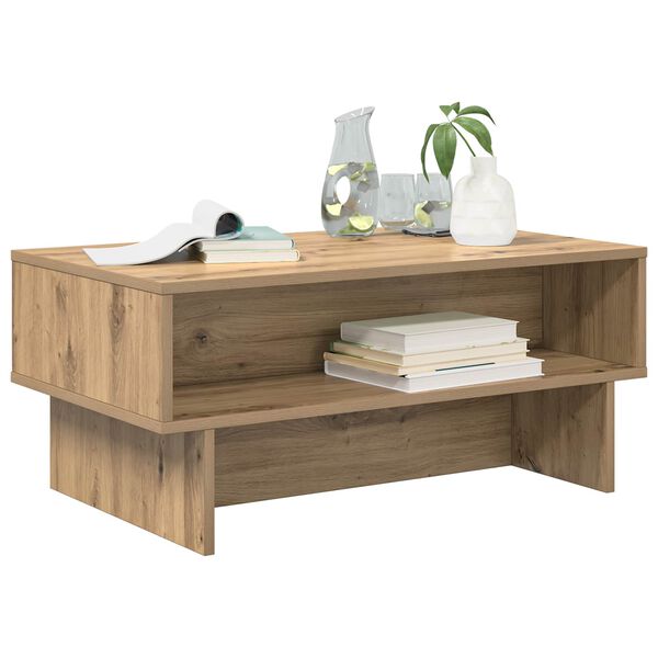 vidaXL Coffee Table Artisan Oak 80 x 46 x 35 cm Engineered Wood