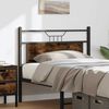 vidaXL Headboard Smoked Oak 107 cm Engineered Wood and Steel