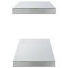 vidaXL Wall Shelves 2 pcs 75x23.5 cm Silver Stainless Steel