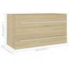 vidaXL 2 Piece Bathroom Furniture Set Sonoma Oak Engineered Wood