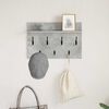 vidaXL Wall-Mounted Coat Rack with Shelf Concrete Grey 60 x 40 x 12 cm