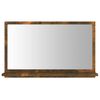 vidaXL Bathroom Mirror Smoked Oak 60x10.5x37 cm Engineered Wood