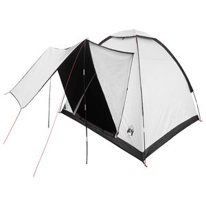 vidaXL Camping Tent 2-Person White Blackout Polyester and Steel