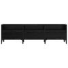 vidaXL TV Cabinet Black Oak 150 x 30 x 45 cm Engineered Wood and Iron