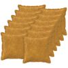 vidaXL Cushion Cover 12 pcs HOUTEN Yellow 50 x 50 cm Microfiber Fleece