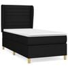 vidaXL Box Spring Bed with Mattress Black 80x200 cm Fabric