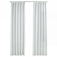 vidaXL Blackout Curtains with Hooks 2 pcs Off White 140x225 cm