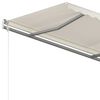 vidaXL Manual Retractable Awning with Posts 4x3 m Cream