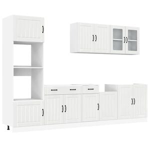 vidaXL 7 Piece Kitchen Cabinet Set "Lucca" High Gloss White