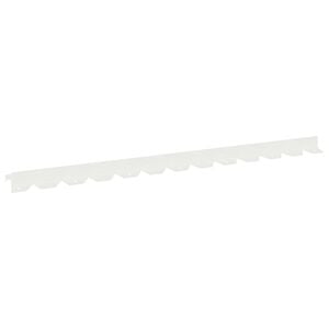 vidaXL Lawn Edging 10 pcs 102 x 4 x 4 cm Steel White