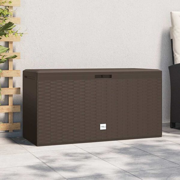 vidaXL Garden Storage Box Brown 114x47x60 cm
